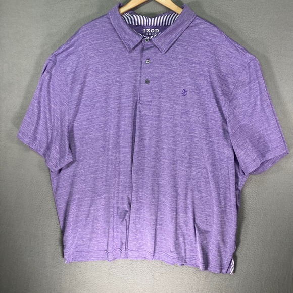 Izod Other - IZOD Golf Polo Shirt Mens 4XL Purple Stretch‎ Short Sleeve